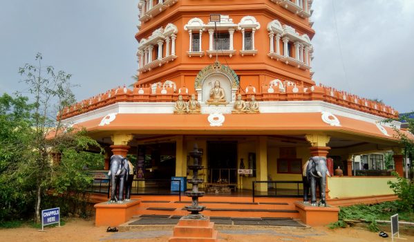 Landscape view of Sri Adi Sankara Keerthi Sthambha Mandapam