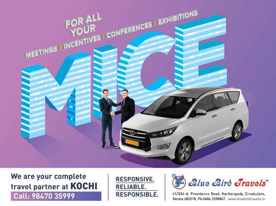 Creative for Managed service offering for MICE ground transport at Kochi